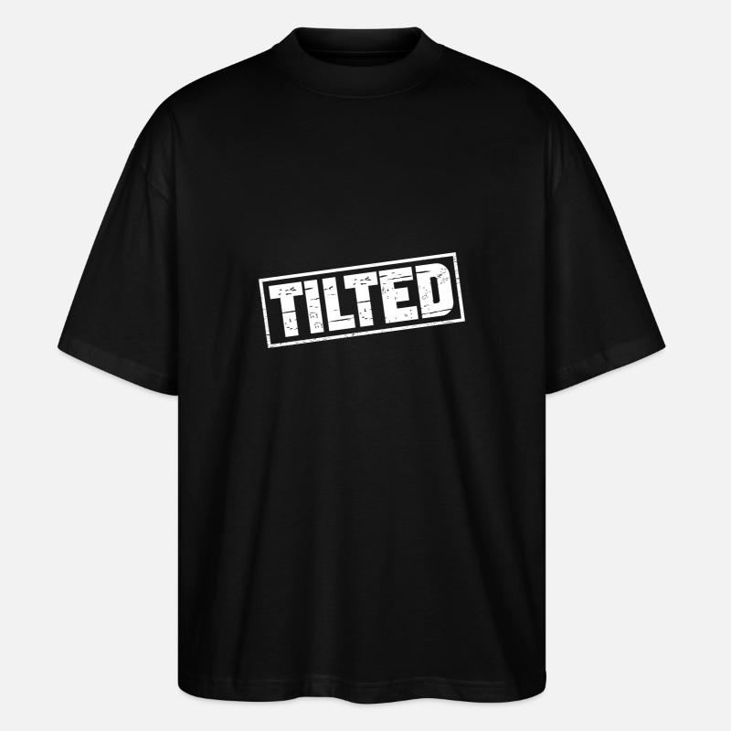 Tilted Pinball Player GIft Idea - Stanley/Stella Oversized Unisex Bio T-Shirt Blaster 2.0 - Schwarz