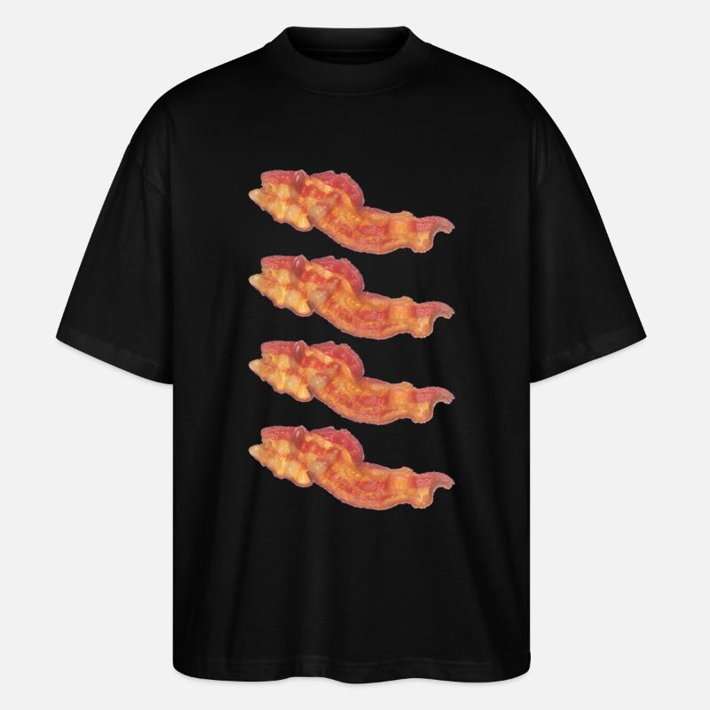 Bacon Bacon Bacon - Stanley/Stella Oversized Unisex Organic T-shirt Blaster 2.0 - black