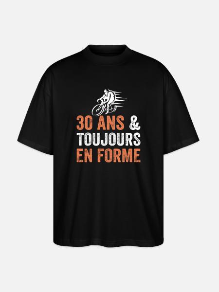 30th Anniversary Gift Bicycle - Stanley/Stella Oversized Unisex Organic T-shirt Blaster 2.0 - black