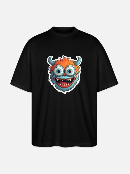 Halloween Monsters - Stanley/Stella Oversized Unisex Organic T-shirt Blaster 2.0 - black