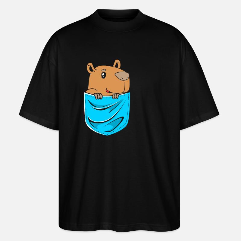 Capybara - Stanley/Stella Oversized Unisex Bio T-Shirt Blaster 2.0 - Schwarz