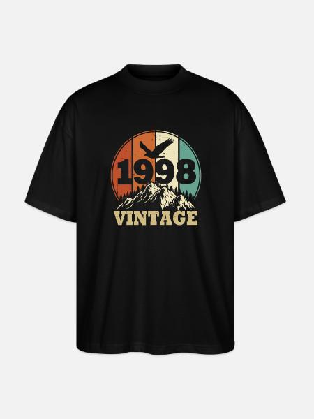 Jahrgang 1998 - Stanley/Stella Oversized Unisex Bio T-Shirt Blaster 2.0 - Schwarz