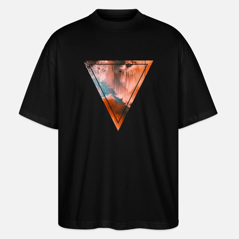 Triangle et nuages - T-shirt bio Blaster 2.0 coupe oversize Stanley/Stella Unisexe - noir