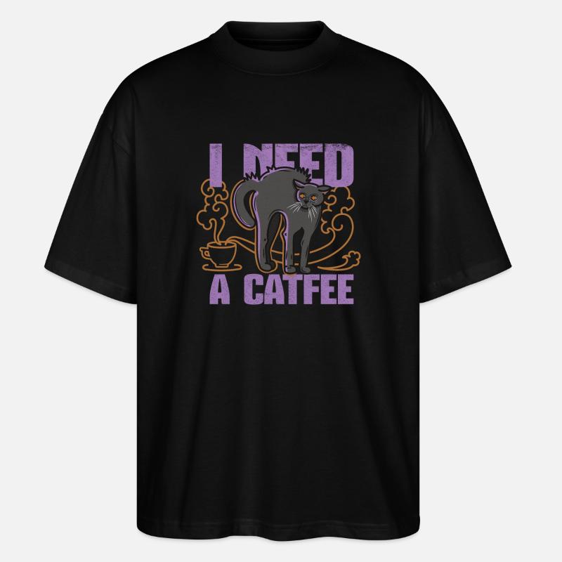 Catfee - Stanley/Stella Oversized Unisex Bio T-Shirt Blaster 2.0 - Schwarz