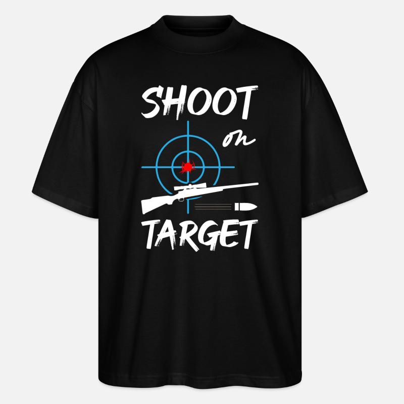 Shoot On Target - Sniper - Stanley/Stella Oversized Unisex Organic T-shirt Blaster 2.0 - black