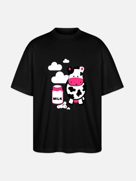 kuh milk - Stanley/Stella Oversized Unisex Organic T-shirt Blaster 2.0 - black