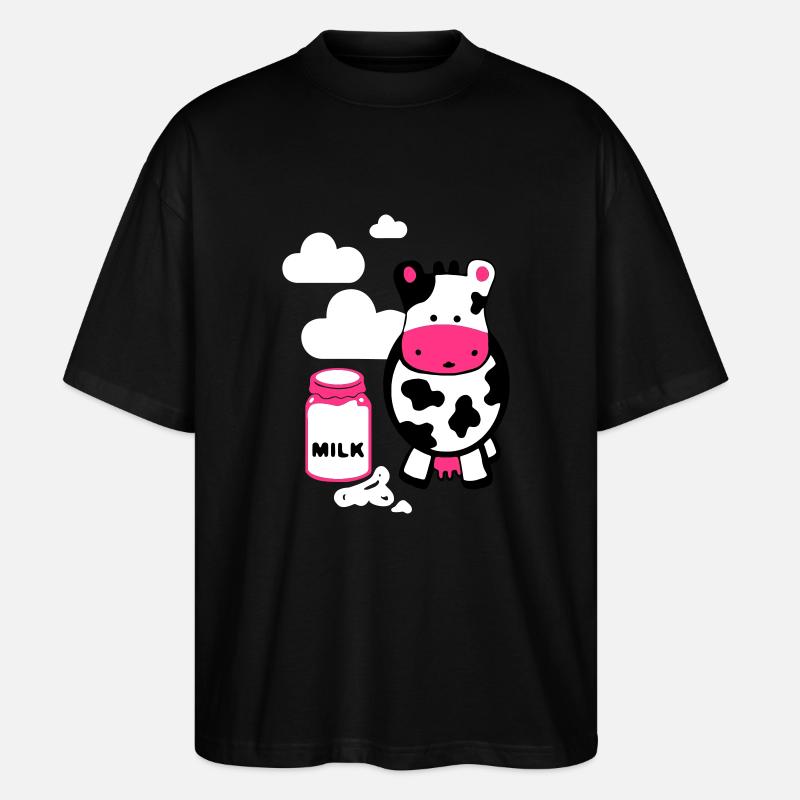 kuh milk - T-shirt bio Blaster 2.0 coupe oversize Stanley/Stella Unisexe - noir