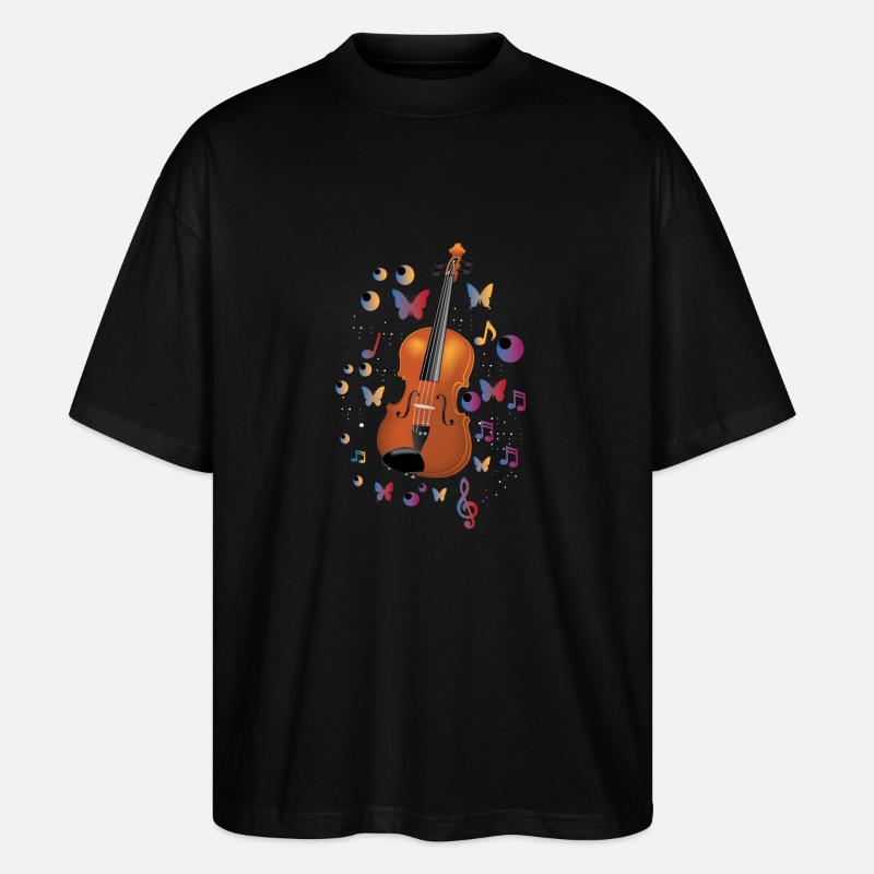 Idée cadeau violon - T-shirt bio Blaster 2.0 coupe oversize Stanley/Stella Unisexe - noir