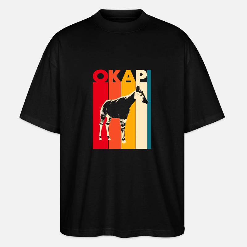 Okapi - Stanley/Stella Oversized Unisex Bio T-Shirt Blaster 2.0 - Schwarz