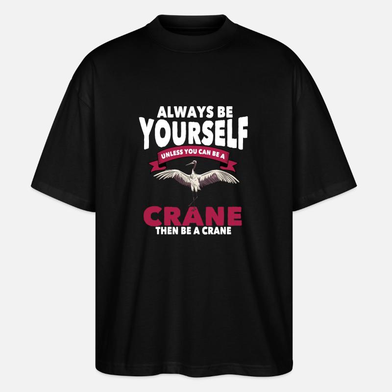 Kranich - Stanley/Stella Oversized Unisex Bio T-Shirt Blaster 2.0 - Schwarz