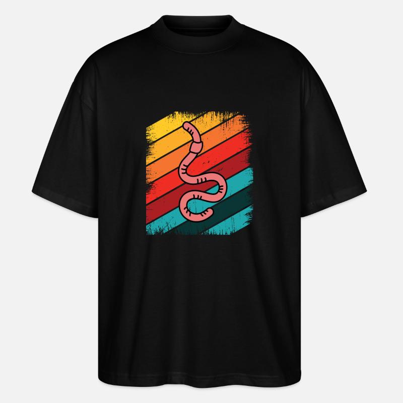 Regenwurm - Stanley/Stella Oversized Unisex Bio T-Shirt Blaster 2.0 - Schwarz