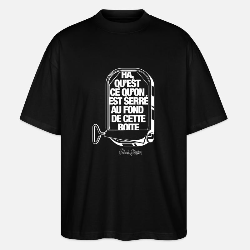 Les Sardines - T-shirt bio Blaster 2.0 coupe oversize Stanley/Stella Unisexe - noir