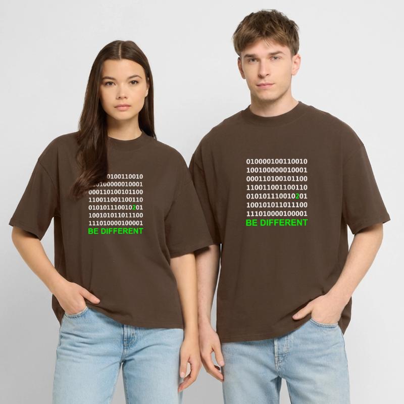 Be Different - Binary - Digital Stanley/Stella Oversized Unisex Organic T-shirt Blaster 2.0