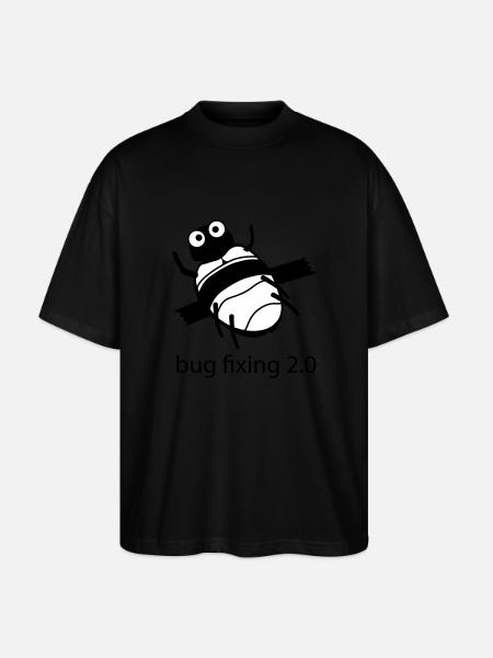 bug fixing 2.0 - Stanley/Stella Oversized Unisex Bio T-Shirt Blaster 2.0 - Schwarz