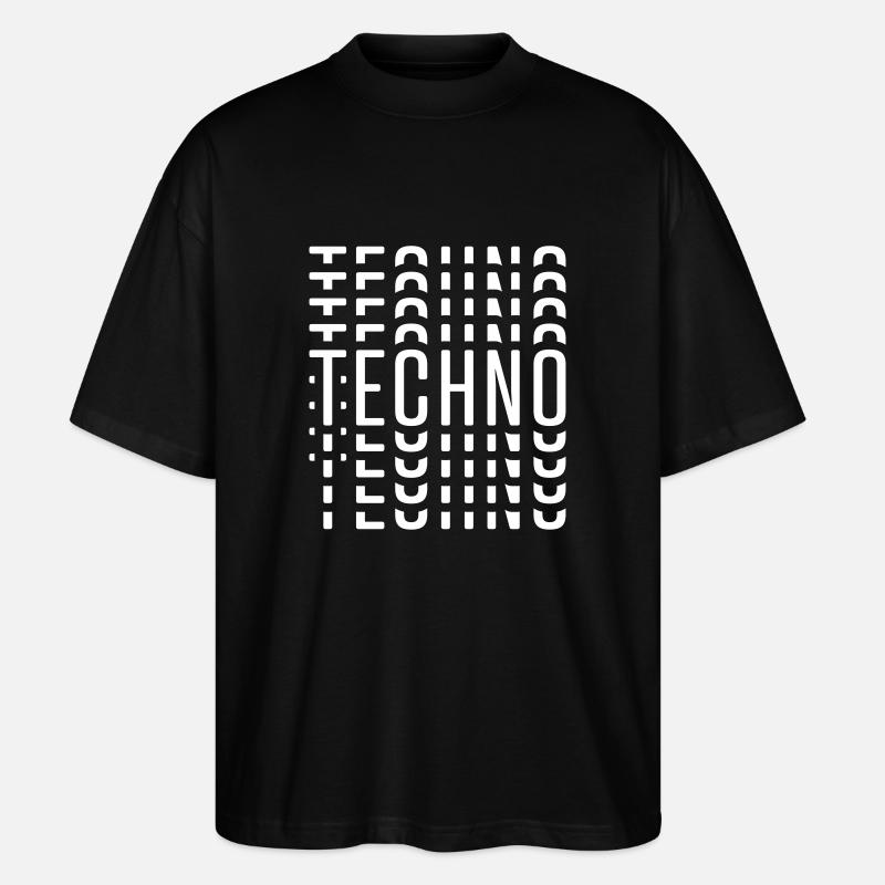 TECHNO - T-shirt bio Blaster 2.0 coupe oversize Stanley/Stella Unisexe - noir
