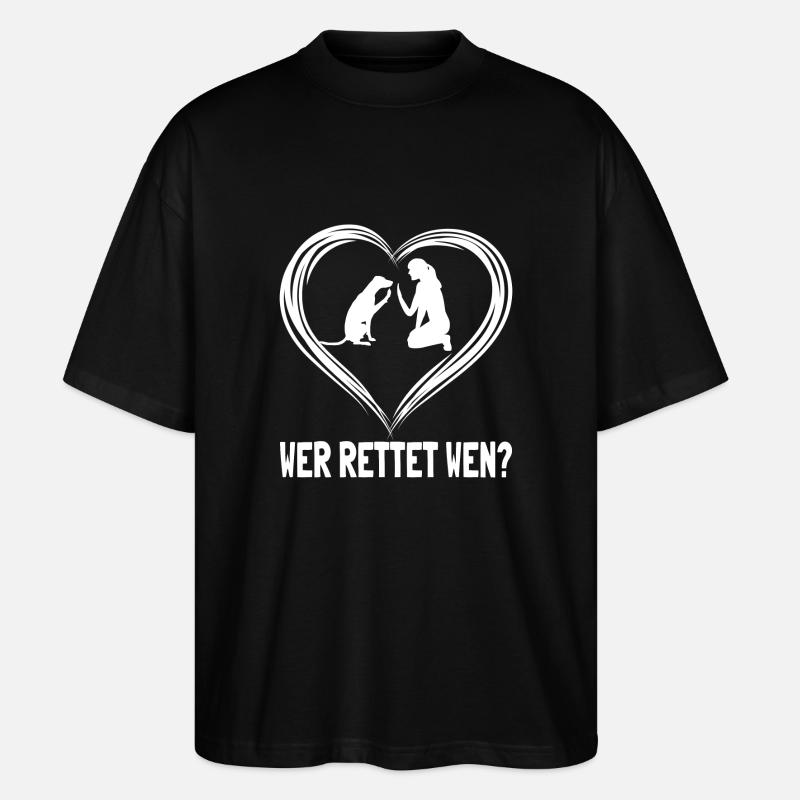 Wer rettet wen? - Stanley/Stella Oversized Unisex Bio T-Shirt Blaster 2.0 - Schwarz