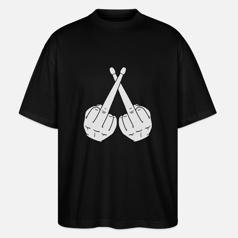 drumstickfinger - Stanley/Stella Oversized Unisex Bio T-Shirt Blaster 2.0 - Schwarz