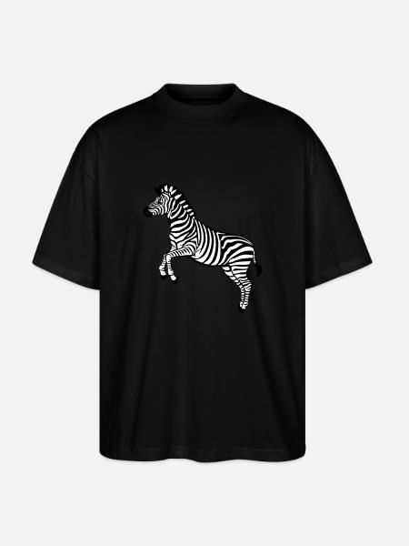 zebra Botswana Plains zebra - Stanley/Stella Oversized Unisex Organic T-shirt Blaster 2.0 - black