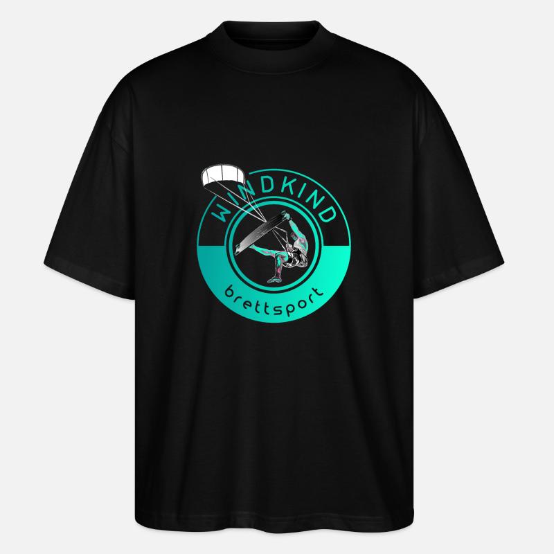 Windkind kiter - Stanley/Stella Oversized Unisex Bio T-Shirt Blaster 2.0 - Schwarz