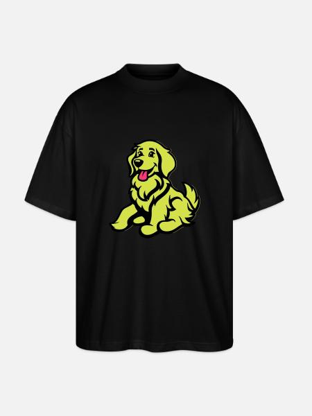 Dog Comic Animal - Stanley/Stella Oversized Unisex Organic T-shirt Blaster 2.0 - black