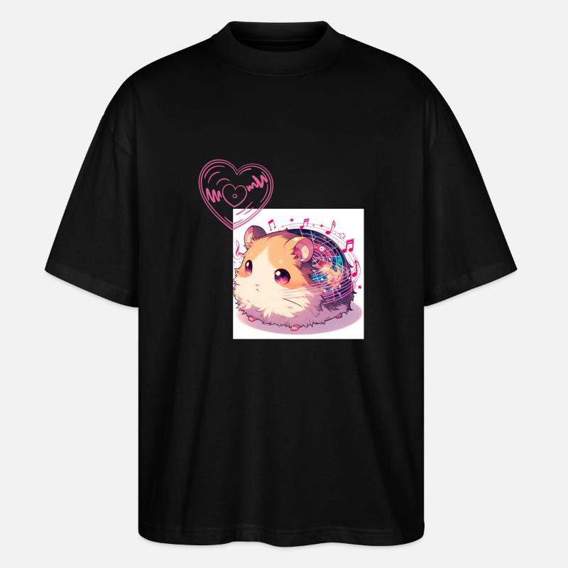 Hamster in Univeresum - Stanley/Stella Oversized Unisex Bio T-Shirt Blaster 2.0 - Schwarz