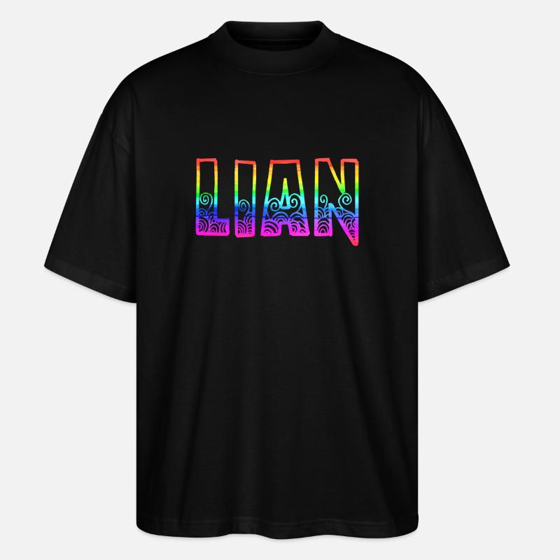 lian rs regenbogen - Stanley/Stella Oversized Unisex Bio T-Shirt Blaster 2.0 - Schwarz