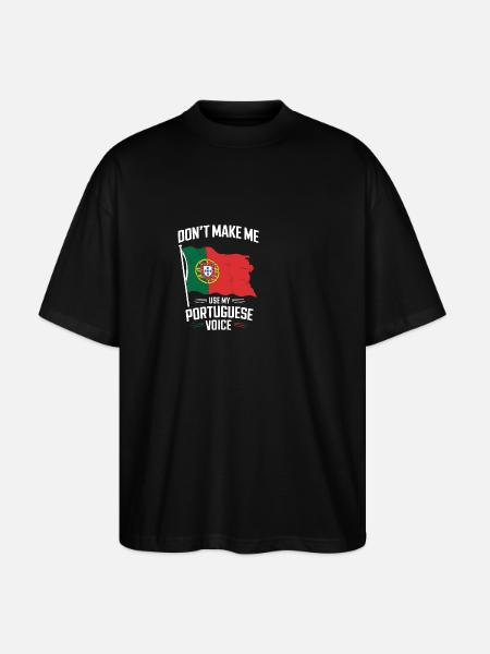 Portuguese Voice - Stanley/Stella Oversized Unisex Organic T-shirt Blaster 2.0 - black