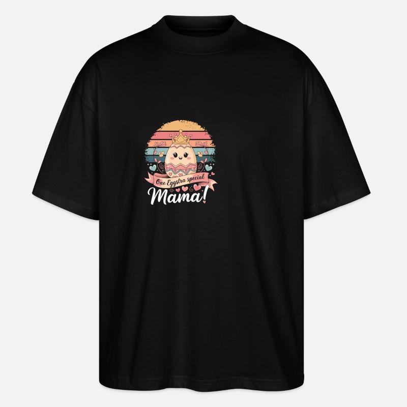 Eggstra mama Ostern - Stanley/Stella Oversized Unisex Bio T-Shirt Blaster 2.0 - Schwarz