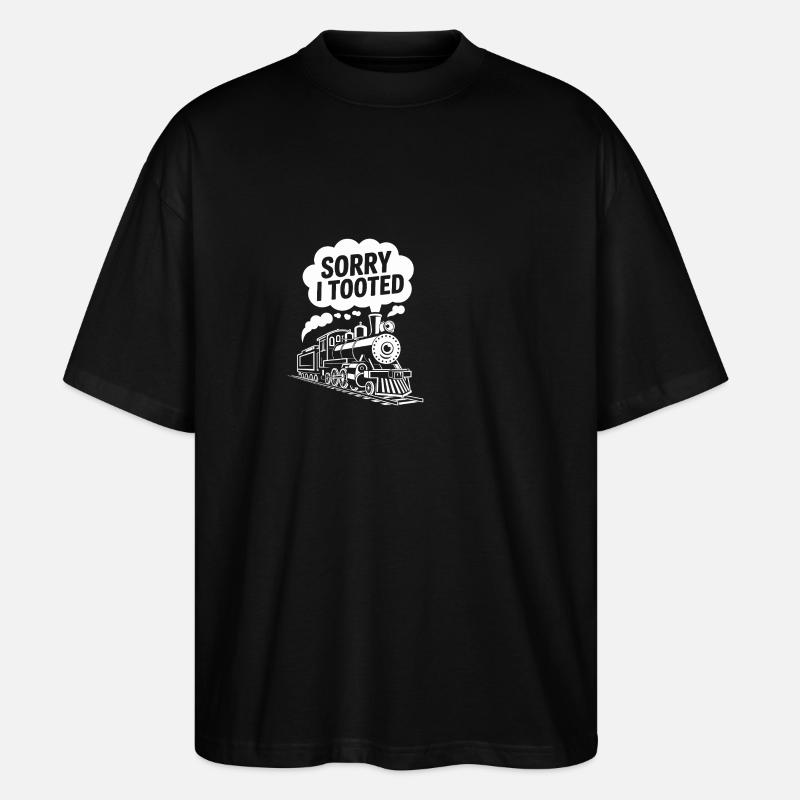 Motif de train amusant - T-shirt bio Blaster 2.0 coupe oversize Stanley/Stella Unisexe - noir