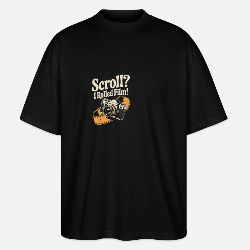 Funny Retro Camera Design - Stanley/Stella Oversized Unisex Organic T-shirt Blaster 2.0 - black