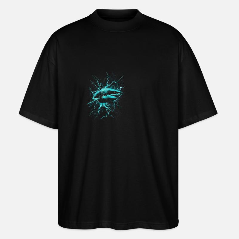 Cooles Hai Design - Stanley/Stella Oversized Unisex Bio T-Shirt Blaster 2.0 - Schwarz