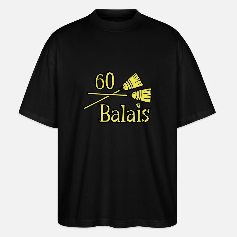 60 balais ans - T-shirt bio Blaster 2.0 coupe oversize Stanley/Stella Unisexe - noir
