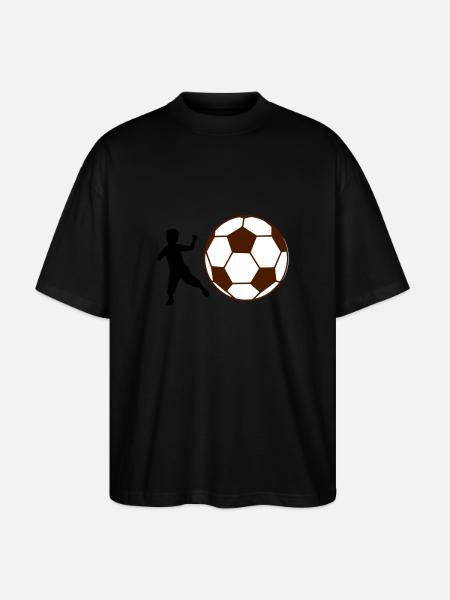 Kind Fußball - Stanley/Stella Oversized Unisex Bio T-Shirt Blaster 2.0 - Schwarz