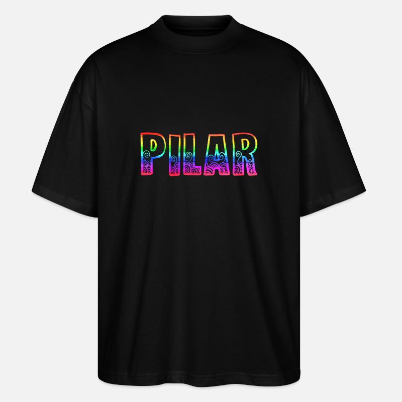 pilar rs regenbogen - Stanley/Stella Oversized Unisex Bio T-Shirt Blaster 2.0 - Schwarz
