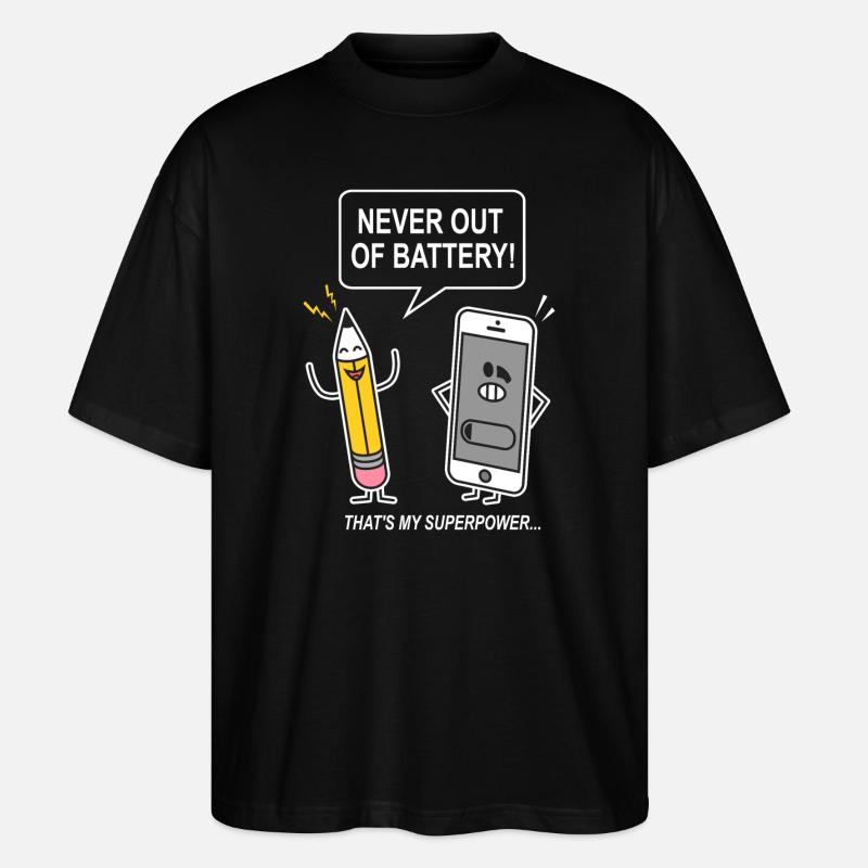 funny humor sarcasm smartphon - Stanley/Stella Oversized Unisex Organic T-shirt Blaster 2.0 - black