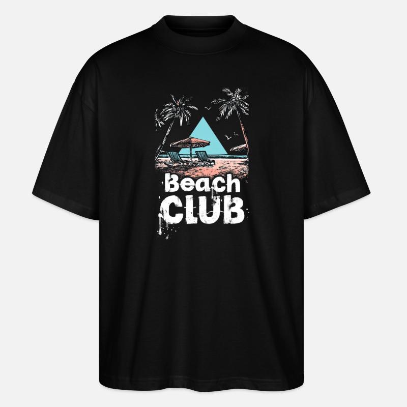 Club de plage Paradise - T-shirt bio Blaster 2.0 coupe oversize Stanley/Stella Unisexe - noir