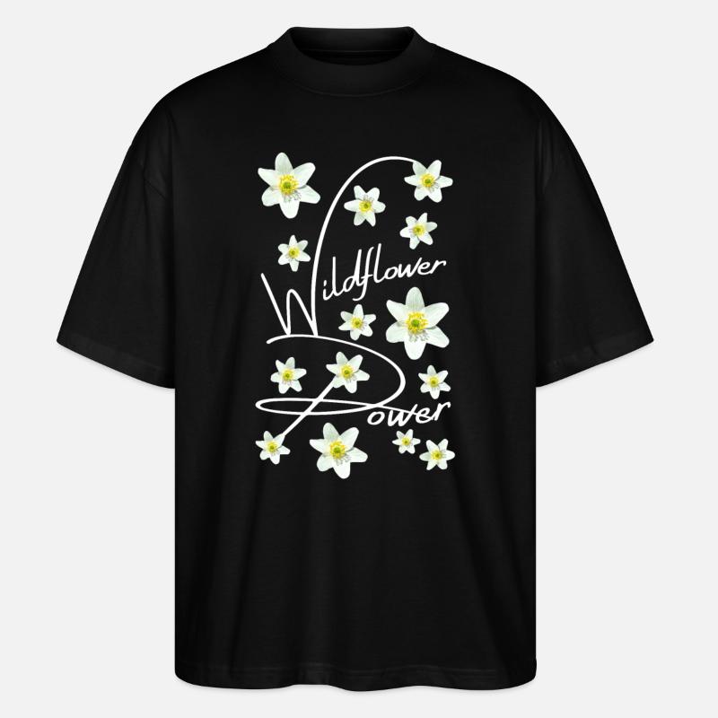 BUSCHWINDRÖSCHEN - Stanley/Stella Oversized Unisex Bio T-Shirt Blaster 2.0 - Schwarz