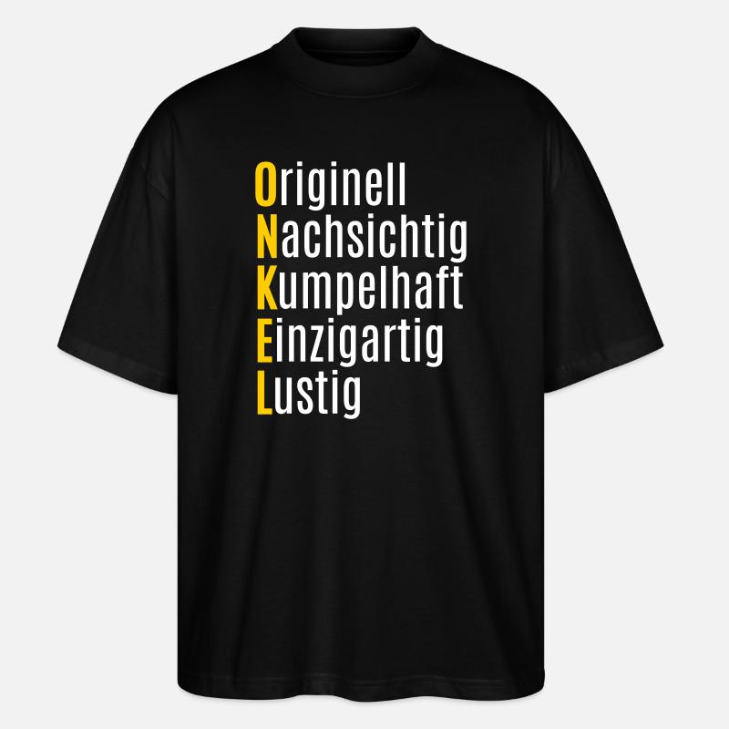 Bester Onkel Geschenk lustige Geschenkidee - Stanley/Stella Oversized Unisex Bio T-Shirt Blaster 2.0 - Schwarz