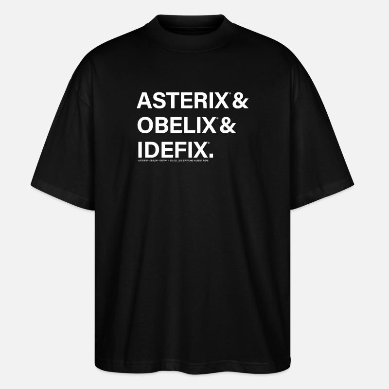 Astérix & Obélix & Idéfix Écriture - T-shirt bio Blaster 2.0 coupe oversize Stanley/Stella Unisexe - noir