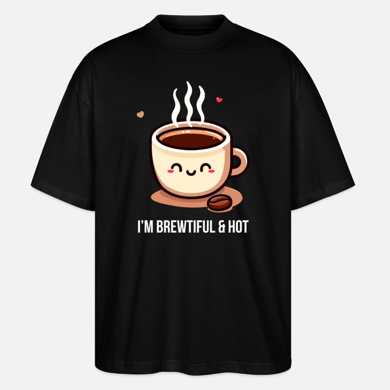 Infusé et chaud - T-shirt bio Blaster 2.0 coupe oversize Stanley/Stella Unisexe - noir