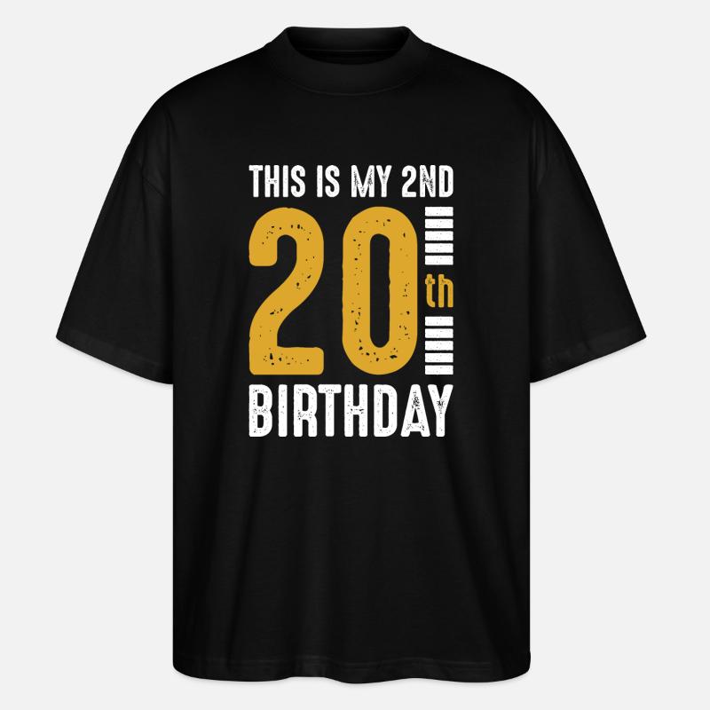 20e anniversaire Or Audacieux - T-shirt bio Blaster 2.0 coupe oversize Stanley/Stella Unisexe - noir