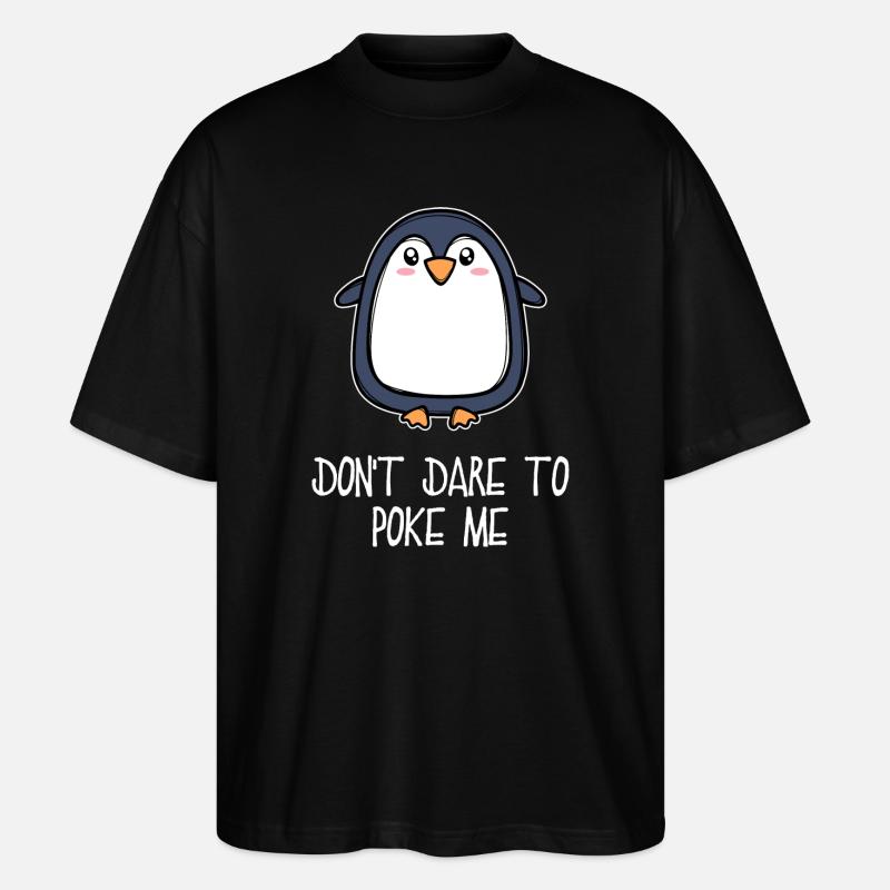 Antarktis Tier süß Pinguin Seevogel Statement - Stanley/Stella Oversized Unisex Bio T-Shirt Blaster 2.0 - Schwarz