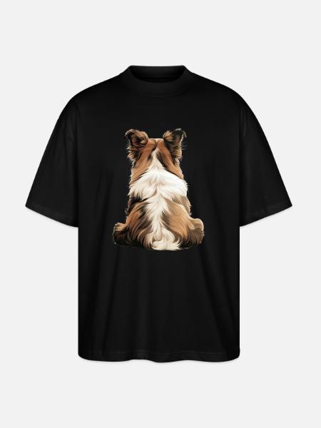 Shetland Schäferhund - Stanley/Stella Oversized Unisex Bio T-Shirt Blaster 2.0 - Schwarz