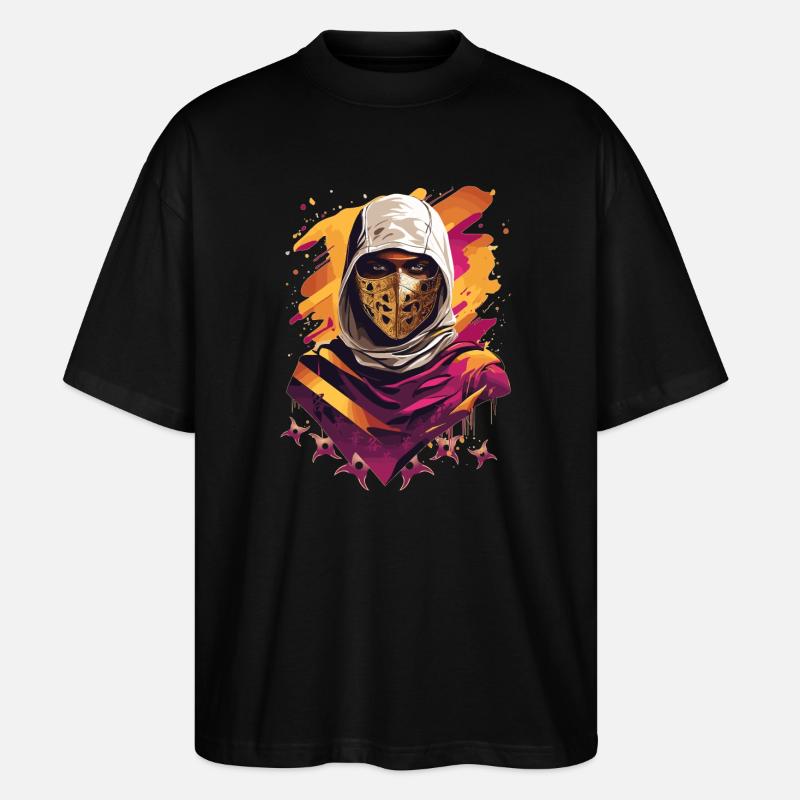 Ninja Samurai Warrior - Stanley/Stella Oversized Unisex Organic T-shirt Blaster 2.0 - black