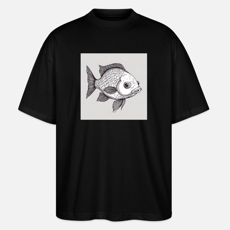 Fisch - Stanley/Stella Oversized Unisex Bio T-Shirt Blaster 2.0 - Schwarz