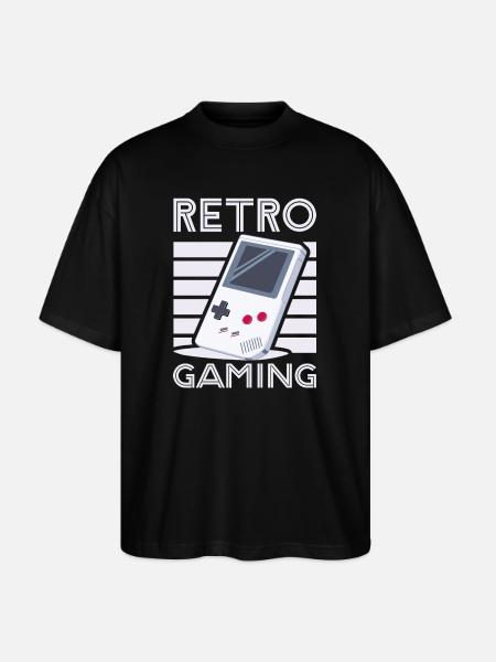 Retro Gaming 1 by Helfspawn - Stanley/Stella Oversized Unisex Organic T-shirt Blaster 2.0 - black
