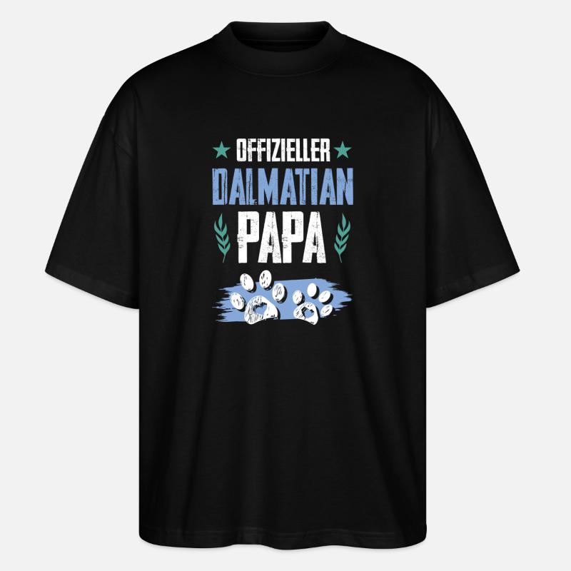 dalmatiner hunde papa - Stanley/Stella Oversized Unisex Bio T-Shirt Blaster 2.0 - Schwarz