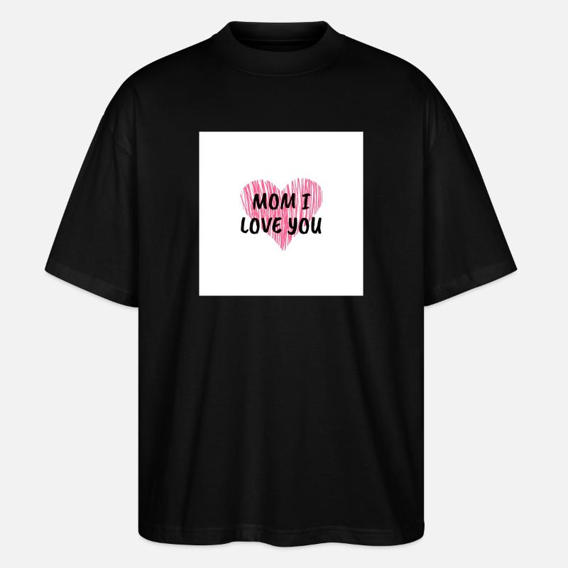 Maman, je t’aime - T-shirt bio Blaster 2.0 coupe oversize Stanley/Stella Unisexe - noir