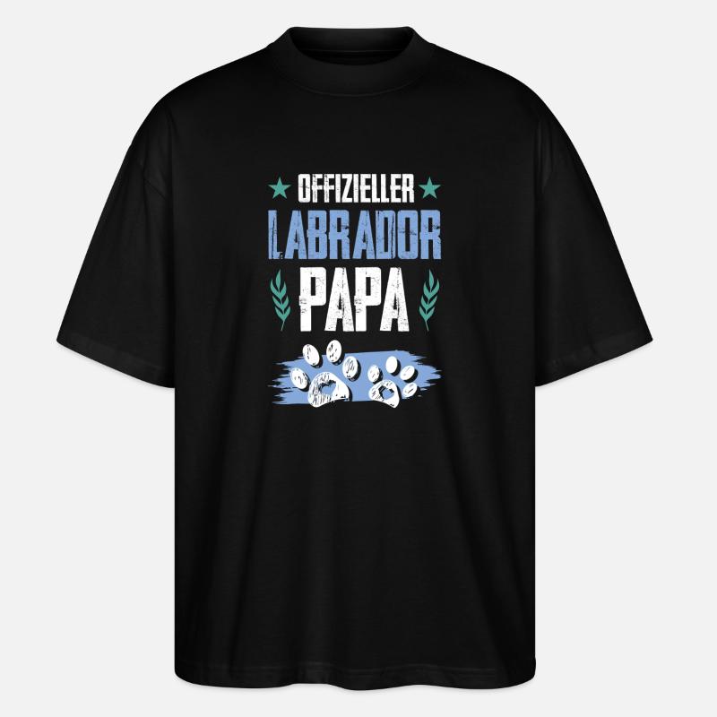 labrador hunde papa - Stanley/Stella Oversized Unisex Bio T-Shirt Blaster 2.0 - Schwarz