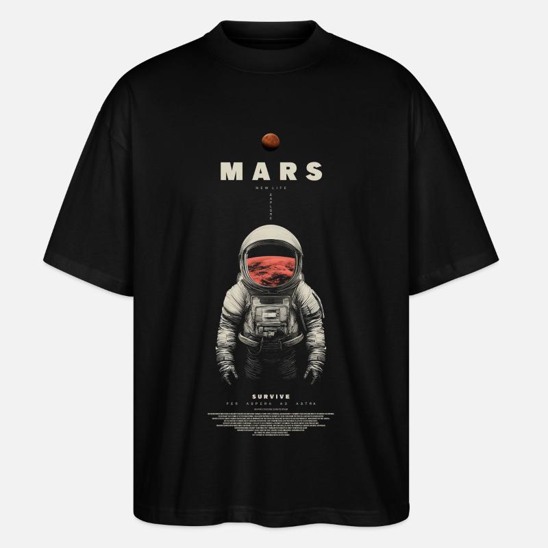Mars Exploration - Stanley/Stella Oversized Unisex Bio T-Shirt Blaster 2.0 - Schwarz